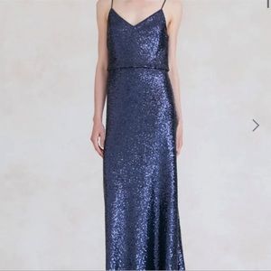 Jenny Yoo Jules size 6 navy sequins